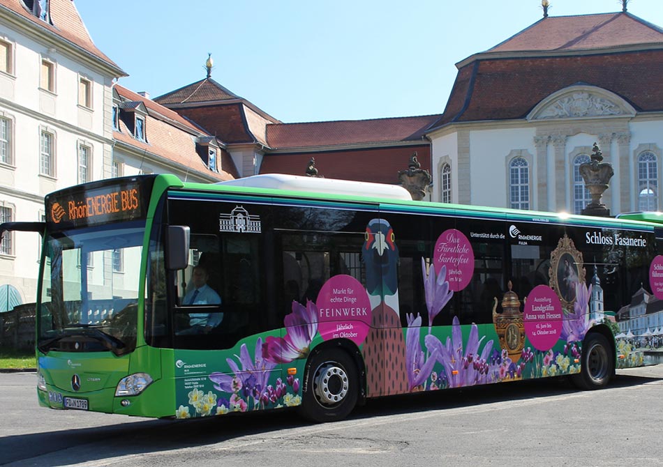 Bus­gestaltung Schloss Fasanerie