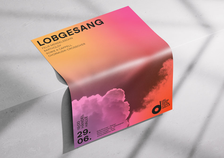 Plakatentwurf Universitätschor Halle